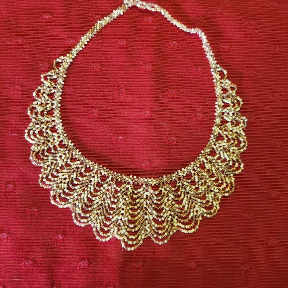 Vintage Ojibwa Seed Beaded Full Collar Necklace - Picture 9 of 10